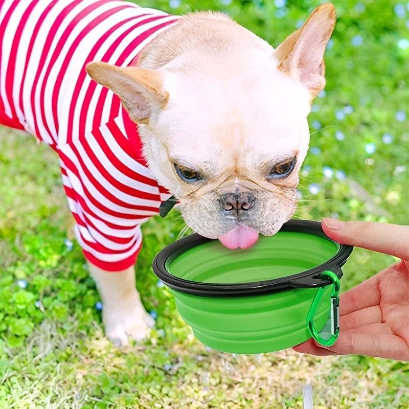 Taça Dobrável Portátil para Cães e Gatos | Silicone | HappyPaws
