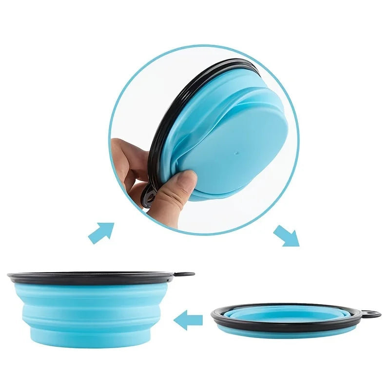 Taça Dobrável Portátil para Cães e Gatos | Silicone | HappyPaws
