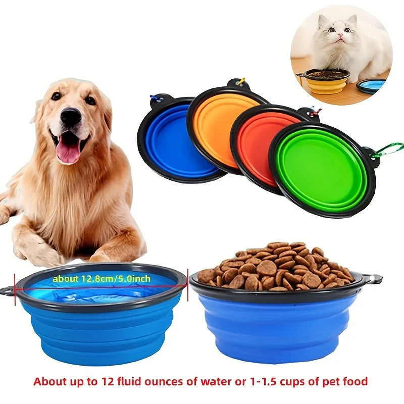 Taça Dobrável Portátil para Cães e Gatos | Silicone | HappyPaws