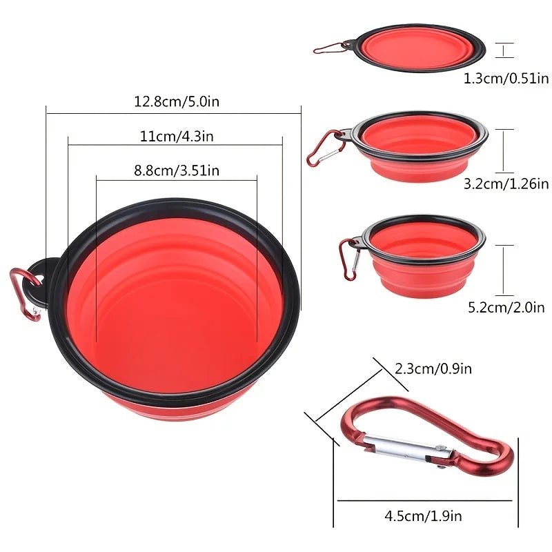 Taça Dobrável Portátil para Cães e Gatos | Silicone | HappyPaws